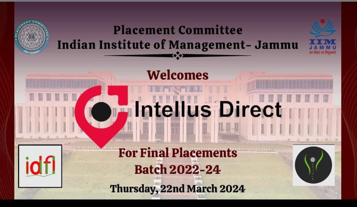 Campus Placement Drive At IIM Jammu